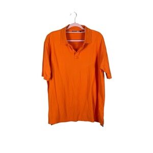 Saks Fifth Avenue Orange Pima Cotton Polo Shirt Men’s XL
